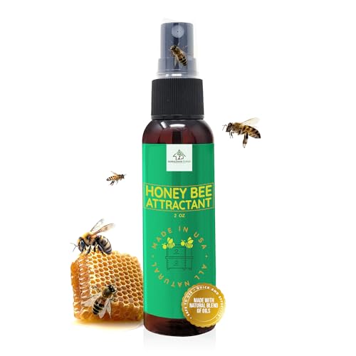 Donaldson Farms - Honey Bee Attractant Spray - Bee Hive Lure for Gardens, Beehives, Flowers & Fruit Trees with Natural Lemongrass Oil Formula, Easy to Use for Beekeepers & Pollinator Support - 2 oz
