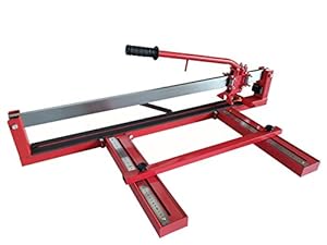 Tile Cutter, KATSU 32 Inch 800mm Professional Heavy Duty Manual Tile Cutter with Single Slide Rail and Laser Guide, All-Steel Frame, for Precision Cutting Porcelain Tiles 347733