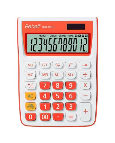 Rebell SDC912+ Stylish Desktop Calculator - Orange