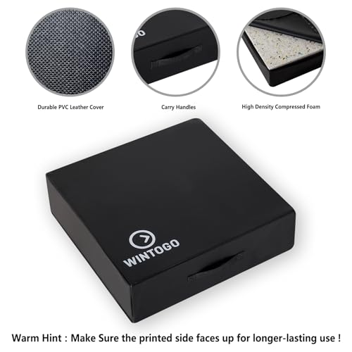 Wintogo Deadlift Silencer Drop Pads (Pair) - Noise Reducing Weightlifting Crash Mats for Floor Protection, Portable Compact 20\"x20\"x6\" Easy to Store & Carry for Home Gym, Garage, Crossfit Workouts