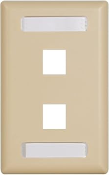 Face Plate ID 1-Gang 2-Port Ivory Face Plate ID 1-Gang 2-Port Ivory