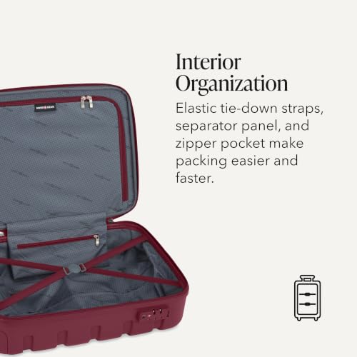 Image of SWISSGEAR Signature Hardside Expandable Carry-On Spinner & Mini Weekender Tote Set, ABS Construction, TSA-Friendly Lock, Merlot, 2-Piece Set (19-Inch /Mini Weekender Tote)