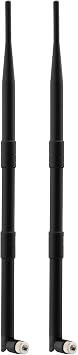 1090MHz ADS-B Antenna 9dBi High Gain, 14.76" 37.5cm Professional Rubber Duck Aerial with Internal Copper Tube, SMA Male Connector for FlightAware, FlightRadar24, PiAware, RTL-SDR Receiver Pack of 2