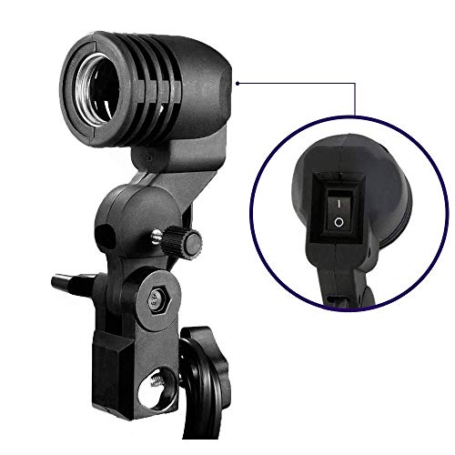 SOU FOTO Soquete Simples E-27 com Suporte para Sombrinha SSE-27 para Iluminação Contínua
