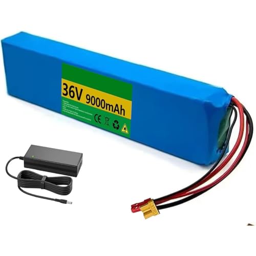 BaterÃa De Scooter Eléctrico De 36V 9Ah,BaterÃa De Litio para Bicicleta Eléctrica,BaterÃa De Bicicleta Eléctrica,Paquete De BaterÃa De Litio BaterÃa Scooter, con Cargador(XT30+jst)
