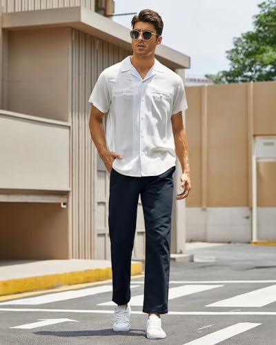Image of EYEBOGLER Mens Regular Fit Solid Formal & Casual Trouser Pant