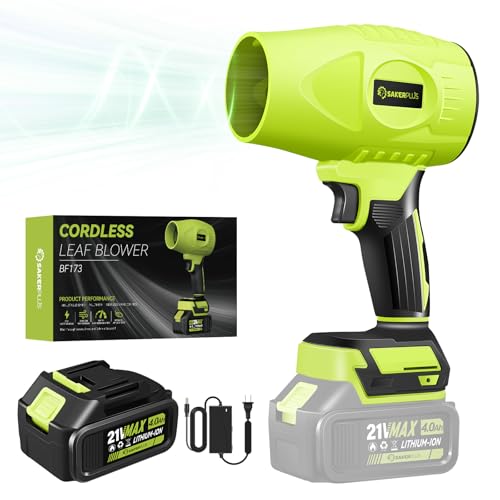 Image of Sakerplus Cordless Leaf Blower, Portable Dust Cleaner Cordless, Handheld Blower, Hand Blowers for Lawn Care, Patio Cleaning, Leaves and Dust Blowing, 4.0Ah Battery and Charger Included (1 Battery)