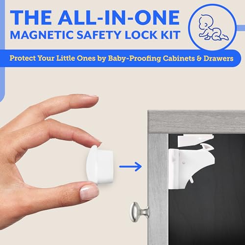 Eco-Baby ECO_BBY_PRNT1 Magnetic Cabinet Locks For Babies - Magnetic Baby Proofing Cabinet Locks, Child Locks thumb #1