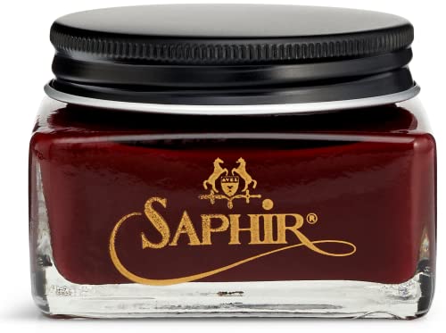 Image of Saphir Medaille d'Or Pommadier Cream 75ml - Natural Cream Leather Shoe Polish, Leather Conditioner for Boots, Handbags