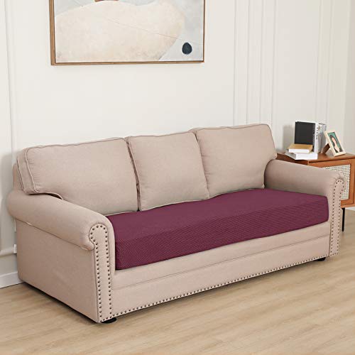 Image of Easy-Going Stretch 1 Piece Couch Cushion Cover for Sofa | Sofa Cushion Furniture Protector Sofa Seat sofa slipcover Washable sofa cover soft with Elastic Bottom ASH Rose