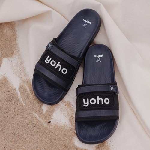 Image of YOHO Drystep Sliders for Men | Waterproof Monsoon Footwear & Rainy Sandals | Skin Friendly Adjustable Strap