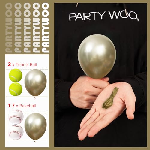 Image of PartyWoo Metallic Gold Balloons 50pcs 5 Inch Chrome Gold Latex Balloons for Birthday Graduation Baby Shower Anniversary Wedding Bachelorette Christmas New Year Tea Party Decorations Gold-G128