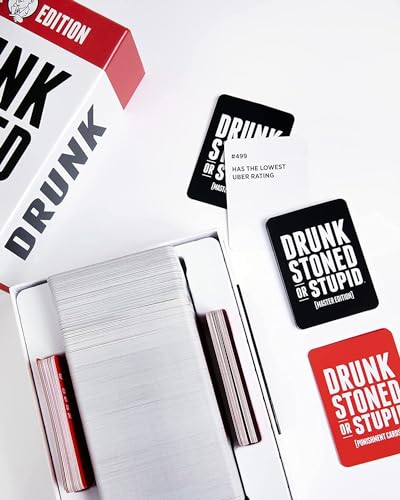 Image of Drunk Stoned or Stupid *Master Edition* | Card Game with 550 Prompt Cards | Who's Most Likely To, 3+ Players, Ages 17+, Adult Game Night, Gifts for Game Lovers, Party Game, Fun Card Game