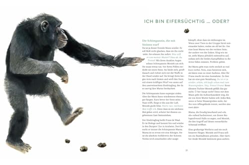 Die Gefühle der Tiere: Von eifersüchtigen Affen, ängstlichen Hunden und pfiffigen Ratten: Kinderbuch ab 8 Jahre mit fotorealistischen Illustrationen