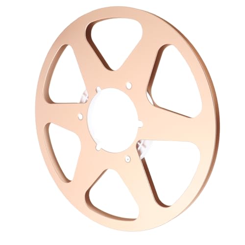 Bobine de Réception 1/4 Pouce Haute Précision en Aluminium Doré pour Bande Magnétique