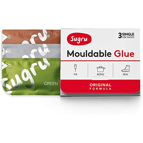Sugru 3PK INC SMLT3 3 Multi Pack Moldable Glue, Black, White & Red