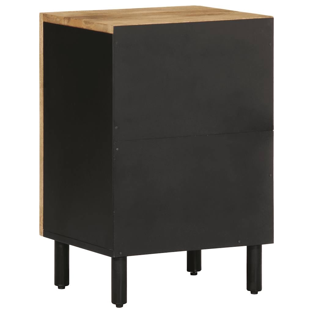 Armario de baño de 38 x 33,5 x 58 cm, madera maciza de mango, negro, con puerta, independiente, para almacenamiento de baño, diseño robusto, ideal para espacios pequeños, crea orden, madera