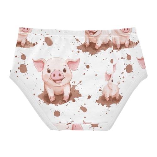 Wusikd Cute Pig Girls' Underwear Cotton Girls Briefs Soft Toddler Underwear 2T2