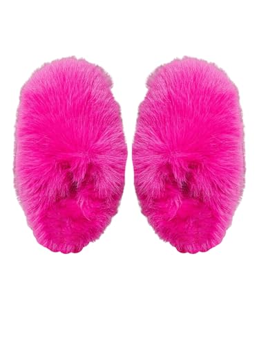 Verdusa Women's Furry Faux Fur House Slippers Warm Home Slipper Shoes