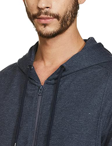 Image of Max Men Poly Cotton Solid Hooded Athleisure Sweatshirt
