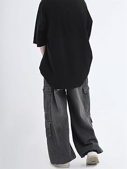 Women's Baggy Jeans Mens Grunge Cargo Pants Y2K Emo Demin