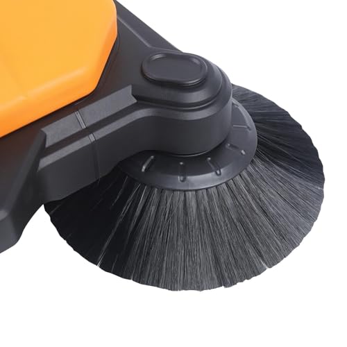 Barredora comercial para caminar detrás del suelo con gran caja de polvo, amplia trayectoria, diseño plegable para una limpieza eficiente en varias áreas