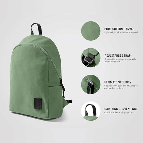 Image of DailyObjects Pedal Everyday Casual Laptop Backpack Compatible with upto 14 inch Laptop | Unisex Travel Backpack | Made of Durable Canvas Material | Zippered Compartments with Pockets