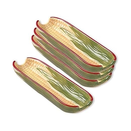 Charming Multicolor Corn Dishes Set