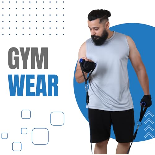 Image of Sleeveless T Shirts for Men - Gym Vest, Sando Tank Top Wear, Workout Baniyan, Stringers Inner Shirt, Bodybuilding Tshirts, Sports Tshirt Vests, Stylish Tanks Tops