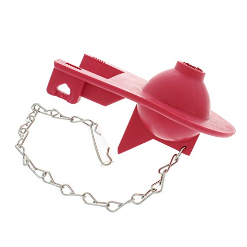 Toilet Stopper Flapper 2\" Shark-Fin Replacement Kit. For Many 2-Piece Toilets Including Kohler. Helps Stop Leaking. Also Includes Steel Chain & Hook. Durable, Long Lasting Siliconized Rubber - Thumbnail 3