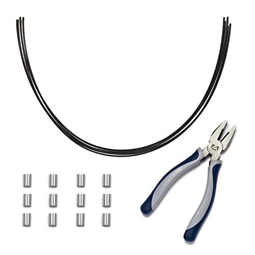 TetherTies Cable Tethers Black 60 Pack | DIY (self Install) Kit | Customizable Cable Tethers | Tether Computers Adapters & Dongles | Easy Installation | Free Crimping Tool | 12 inch Cable