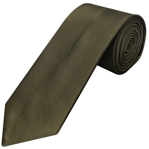 Image of Men's Satin Slim Necktie for Formal Wear | Premium Solid Tie for Office, Wedding, Business Meetings, Party & Interview | Stylish Silk Feel Neck Tie for Men with Pocket Square
