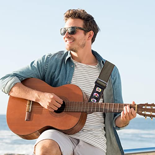 PIGMANA Sangle de guitare | Sangles de guitare en coton doux avec 3 supports de médiators | Sangle réglable en coton… - Les Beatles, Paul McCartney, John Lennon, RIngo Starr, George Harrison PIGMANA Sangle de guitare | Sangles de guitare en coton doux avec 3 supports de médiators | Sangle réglable en coton… – Image 3