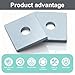 40 Pcs Galvanized Square Washers Plate 3/8