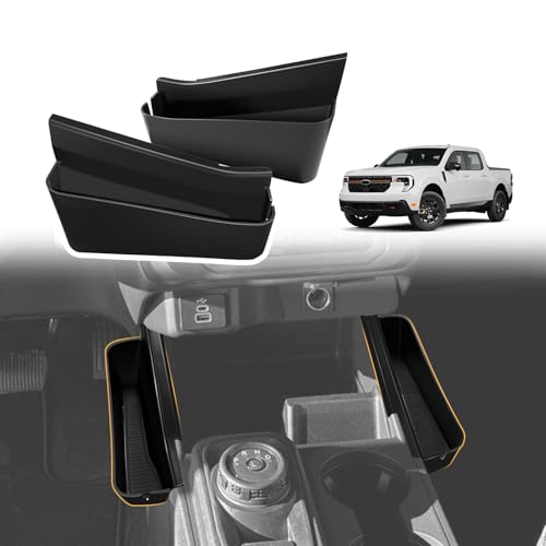 Muslogy for 2022 2023 2024 2025 2026 Maverick Center Console Shifter Storage Box ABS Material Console Side Organizer Left & Right 2PCS Set Compatible with Ford Maverick 2022-2026 by Muslogy - Used condition - US$18.01