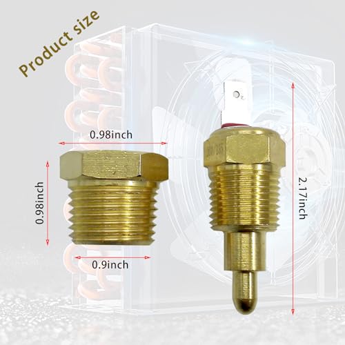 image for Slykew 1 PC Car Fan Thermostat Switch, Electric Engine Cooling Tempera