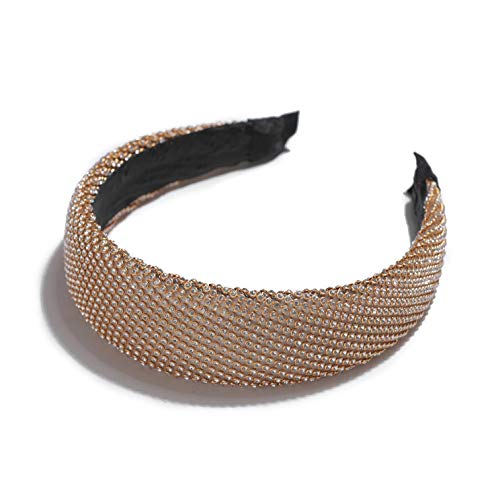 Rhinestone Headbands for Women Fashion Padded Crystal Diamond Head Band Design Bridal Elegant Wedding Headwear Wide Hairbands For Girl