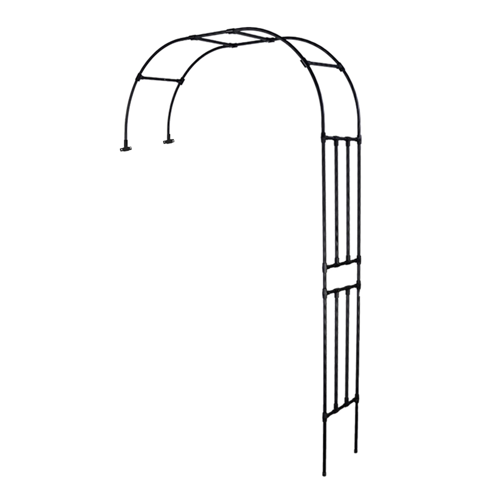 Outech 1.2M, 1.5M, 1.8M, 2.1M, 2.4M, 2.8M Heavy Duty Garden Arch Pergola Trellis, Black and White Wedding Rose Arches, for Climbing Plants, Lawn, Terrace, Assemble Freely, Fashion Design