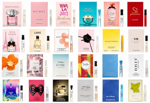Womens Perfume Sampler Set – 12 Designer Perfume Samples for Women, Mini Perfume Sampler Discovery Set, Travel Size Fragrance Sample Vials Gift for Her