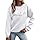 UXSELKCD Pullover für Damen Pullover Damen Langarm Sweatshirt Basic Rundhals Langarmshirt Lose Casual Oberteil Winter Baumwolle Pulli