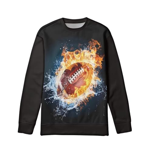 Kids 3D Print Pullover Sweatshirts Casual Long Sleeve Round Neck Tops for Little Big Boys 6-16 Years2