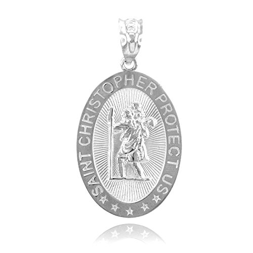 14k Gold St Christopher Medal Patron Saint of Travelers Catholic Protection Pendant