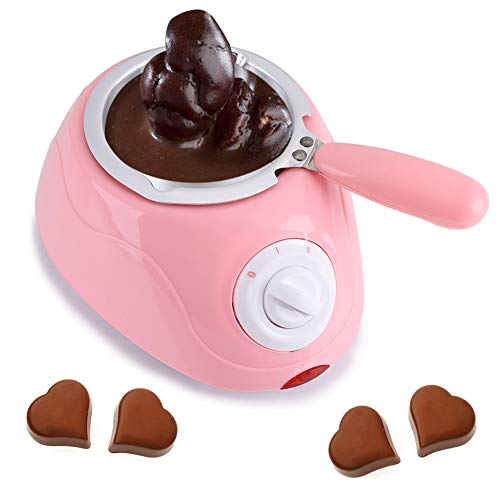 Podgrzewacz do czekolady, zestaw do podgrzewania czekolady do rozgrzewania czekolady, elektryczny tygiel do topienia cukierków czekoladowych Maszyna do topienia Narzędzie kuchenne z(pink, 12)
