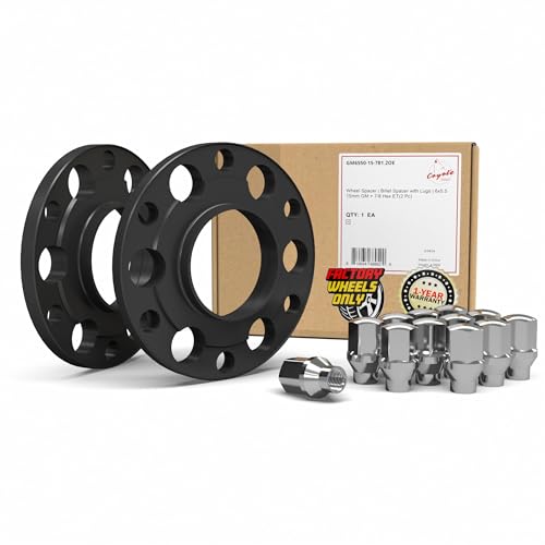 Wheel Accessories Parts 2 Pcs Hub Centric Billet Wheel Spacers Kit with Lugs 15mm Thick 6x5.5 6x139.7 78.10 Hub Includes 12 Pcs M14x1.5 Chrome ET Lug Nuts Fits 1999+ Silverado 1500 | Sierra 1500