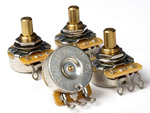 CTS Pot 500k Audio arbre solide lot de 4 pour réparer les boutons de guitare