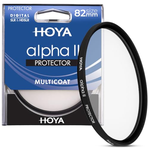 Image of Hoya Alpha II MC Camera Lens Protector, 82mm Filter — Ideal for Beginners, Improved Glass, 93.7% Light Transmission, Thinner Frame, 6-Layer Hoya Multi-Coating for Enhanced Protection and Clarity