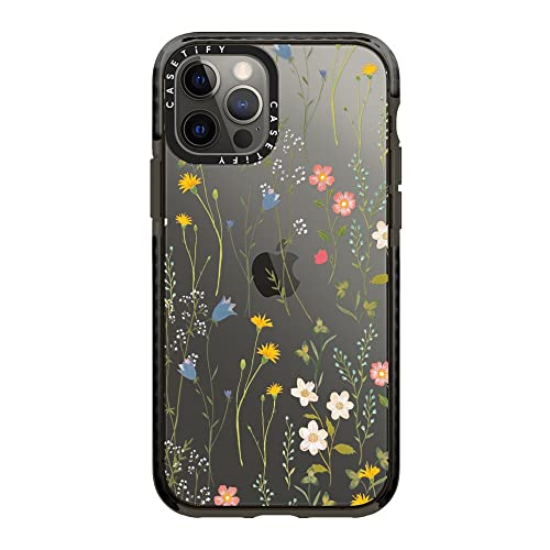 Casetify Impact Case For Iphone 12/ Iphone 12 Pro - Dreamy Floral Pattern - Clear Black #TOP5