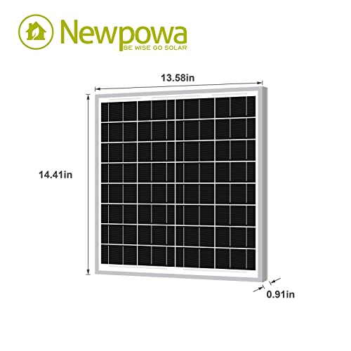 Newpowa 20W Watts 12V Mono Solar Panel Waterproof Off Grid Kit-20W Solar Panel+10A Pwm Charge Controller(Come With Cable And Connectors)+Battery Cable For Rv Marine Car Motorcycle Battery Charge #TOP1