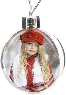 Turquoise Pixly® Large Personalised Christmas Xmas Photo Bauble Decoration Ornament Gift