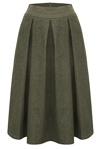 Baby'O Women's Retro Pleated Ultrasoft Light Weight Denim Skirt